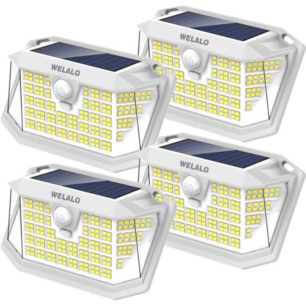 Solar Motion Sensor Lights Outdoor LED Wall Security Waterproof Yard Patio Fence